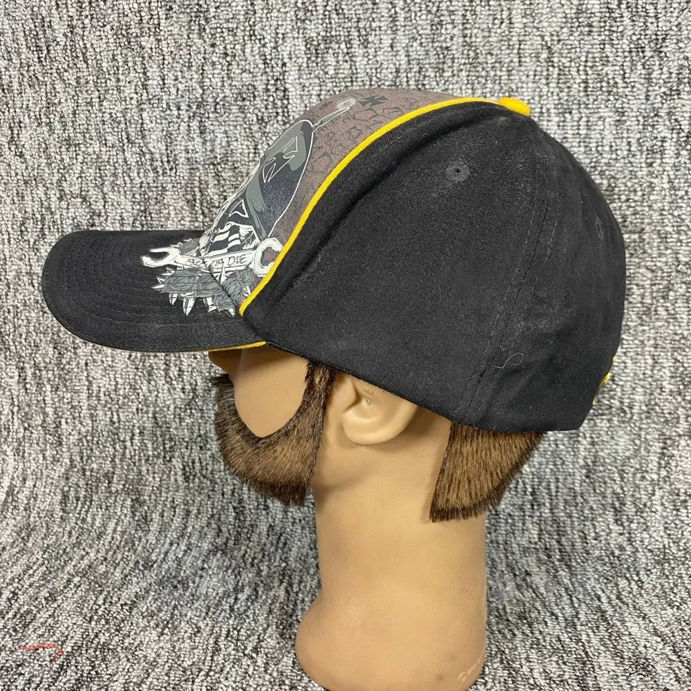 VTG Mac Tools Skull Helmet Wrench Graphic Flex Fit Hat Size M L Black Cap
